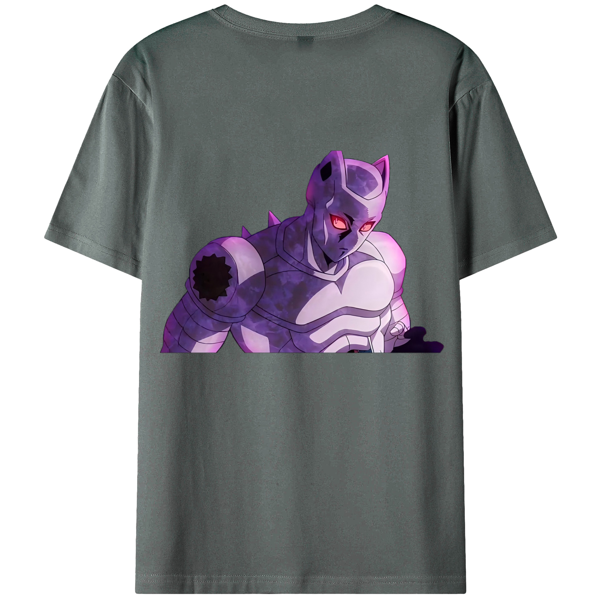 （画像用） ジョジョの奇妙な冒険 きら よしかげ JoJo's Bizarre Adventure Kira Yoshikage 綿100％ メンズ半袖Tシャツ（バックプリント） 通気性